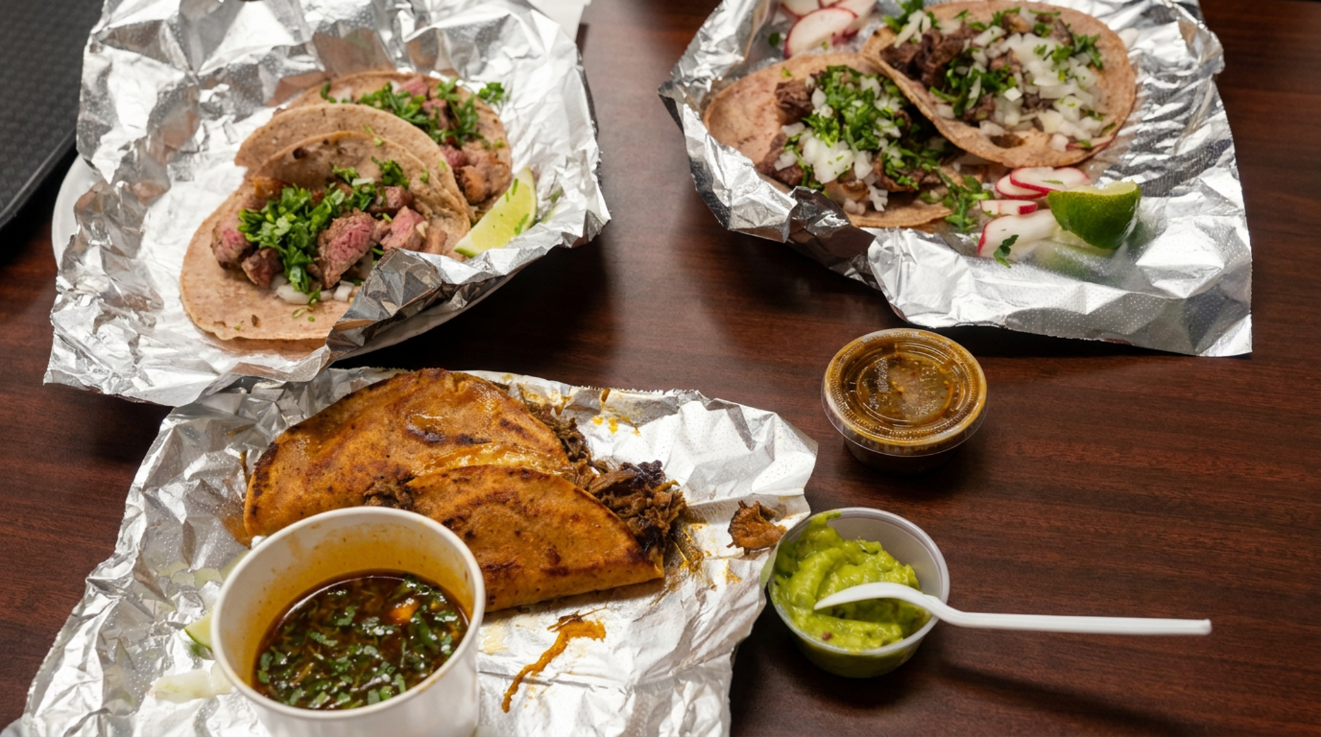 Tacos, quesadillas, and aguas frescas